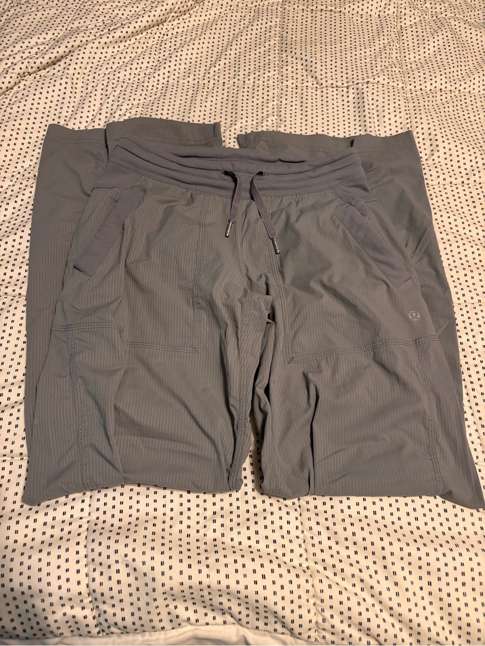 Women’s Lululemon Gray dance studio Drawstring full length Pants 2